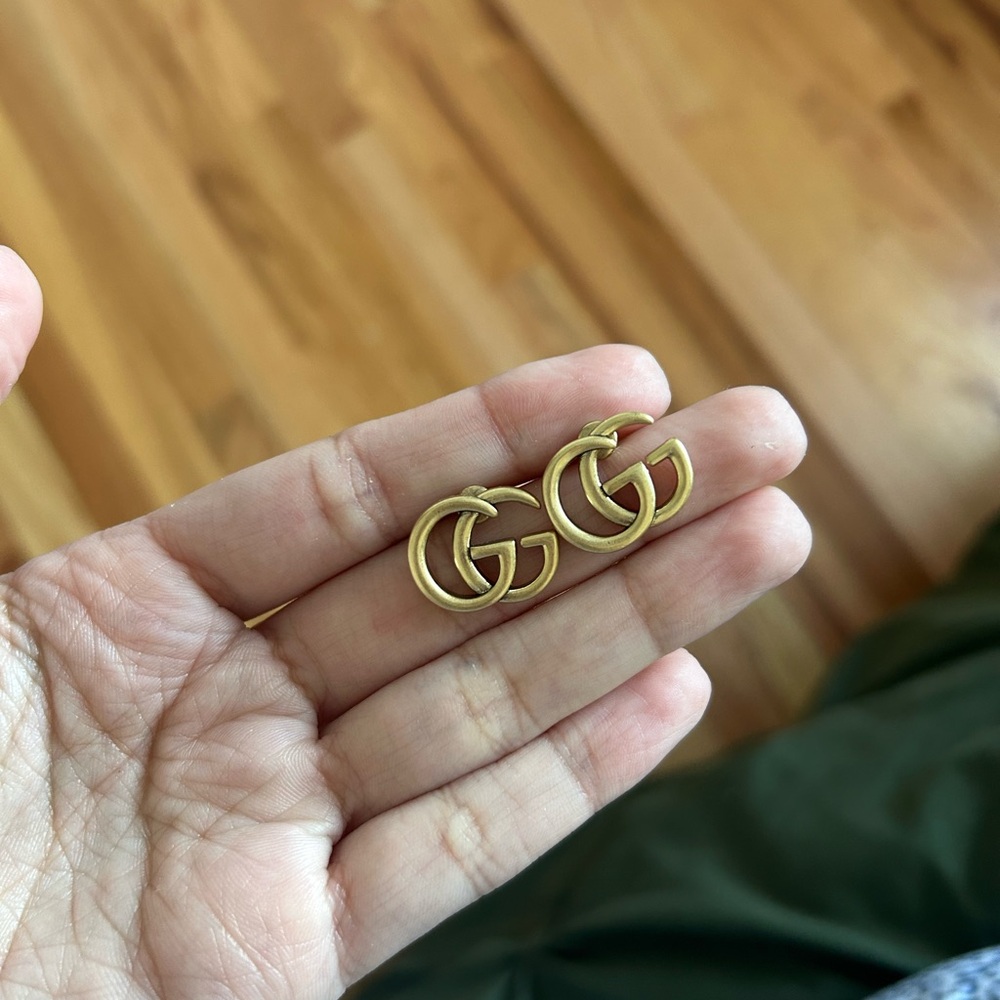 Designer inspired gold earrings